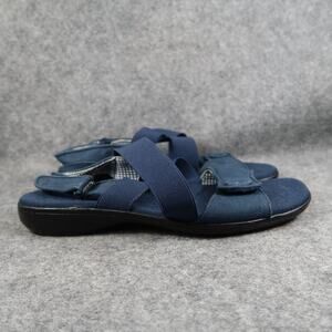 Grasshoppers Shoes Womens 10 Sandals Comfort Casual Blue Fabric Seaport Hi Sling